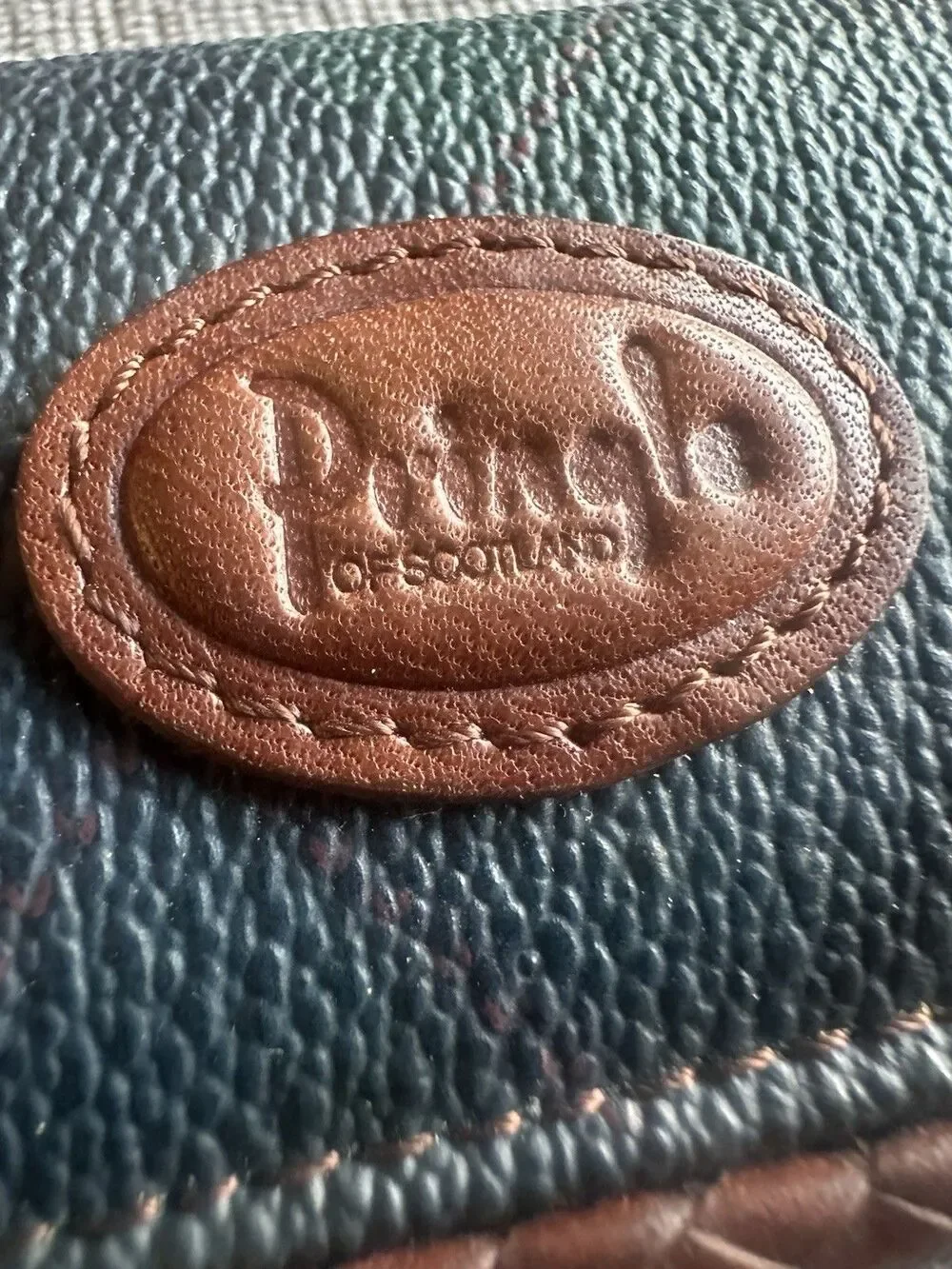 Authentic Vintage Pringle of Scotland Leather Key Case Tartan Green
